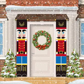 Riekstkodis Karavīrs Banner Ziemassvētku Rotājumi Mājās Priecīgus Ziemassvētkus Durvju Dekori Ziemassvētku Rotājumi Laimīgu Jauno Gadu Ir 2021. Navidad
