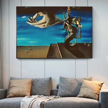 Roku, ar Salvador Dali Slaveno Mākslas Gleznu Druka Uz Kanvas Mākslas Plakāti un Izdrukas Sirreālisma Mākslas Bildes Dzīvojamā Istaba