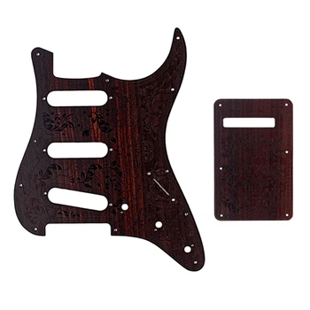 Rožkoka krāsu 8 Buracos Stratēģijām Guitarra Pickguard SSS Captador Cobre Interruptor Botões Da Guitarra Acessórios de Guitarra