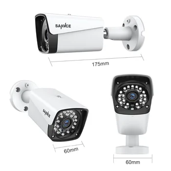 SANNCE 4CH XPOE 1080P VRR CCTV Video Novērošanas Komplekti 4GAB 2MP 1920*1080 Ūdensnecaurlaidīgu Indoor/Outdoor Drošības IP kamera 1 TB HDD