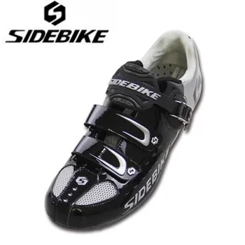 Sidebike velo kurpes sapatilha ciclismo black road bike čības SPD-SL Pedāļi apavi āra pašbloķējoši izjādes velosipēdu apavi