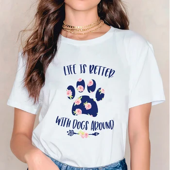 Sieviešu 2020. gadam, Ziedu Māte Kaķis Drukāt Mīlestības Karikatūra 90s T Krekls Drēbes Tshirts Sieviešu Dāmas Grafiskais Sieviešu Tee T-Krekls Apģērbi