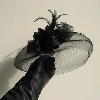 Sieviešu Spalvu fascinator klipu kāzu līgavas fascinator plīvuru, matu rotājumu Galvassegu ziedu modes dāmas puses cepuri galvassegu