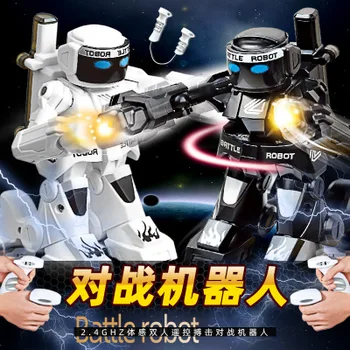 Smart tālvadības robotu viktors dubultā cīnās kaujas rotaļlietas robota roka 2.4 G ar gaismas mūziku somatosensory tālvadības boksa modelis robotikas bērniem