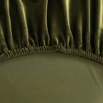 Sofa Bed Cover Elastīgs Šķiedras Audums tīrtoņa Krāsu Olīvu Zaļā Pilnībā Segtu Sofa Cover ar Svārkiem Dzīvojamā Istaba Stiept Dīvānu Pārvalki