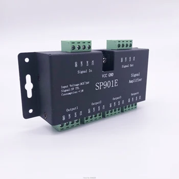 Sp901e SPI signāla pastiprinātājs synchronizer instrukcijas izejas 8 kanāli ws2811 ws2812B ws2813 apa102 Led lentes lampas