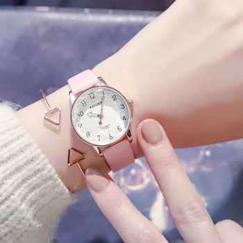 Svaigi mazie dizaina modes sieviešu pulksteņi rose gold luksusa kvarca skatīties dāmas griešanas virsmas ādas rokas pulksteņi sieviete pulkstenis