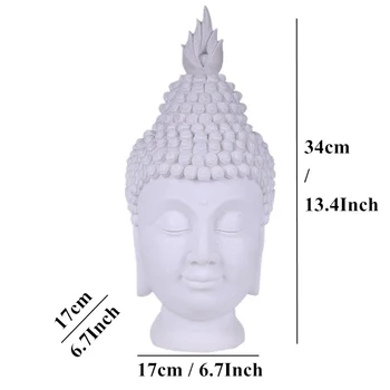 Taizeme Budas Galvas Statuja Smilšakmens Indija Budas Statuja Ar Nosaukumu Fengshui Statuetes Budisms Skulptūras, Mājas Dekoru, Amatniecība, Dāvanas