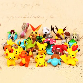 Takara Tomy Pokemon 24pcs/set 2-4cm Anime Rotaļlietas Bērniem Multenes, Anime Rīcības Attēls Rotaļlietas Modeļa Apdare Rotaļlietas Bērniem