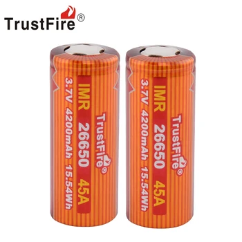 TrustFire IMR 26650 Akumulatora 4200mAh 3,7 V 45A 15.54 Wh Augstas Likmes, atkārtoti Uzlādējams Litija Baterijas E-cigaretes Lukturi