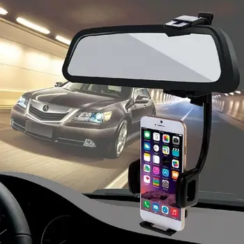 Universāls Viedtālruņu Atpakaļskata Spogulī, Auto telefona turētājs stiprinājums ar 360 Retation turētājs Iphone XS, ,HuaWei Telefoniem