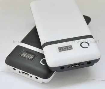 Universālā 5V, 9V 12V 19v 21v 6 x 18650 Dual USB Portatīvo Ārējo Barošanas Banka Akumulatora Lādētājs Kaste Case iPhone Samsung