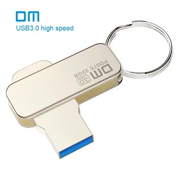 USB3.0 Flash drive, ātrgaitas PD075 16GB 32GB 64GB Metāla rakstīšanas ātrums 10mb/s-60mb/s