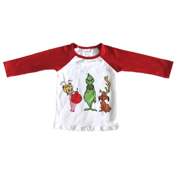 Vairumtirdzniecības/mazumtirdzniecības ziemassvētku stila bērnu zēniem ar garām piedurknēm t krekls zēns ilgi, reglāns piedurknēm krekls rudenī bērni top ar cute patttern