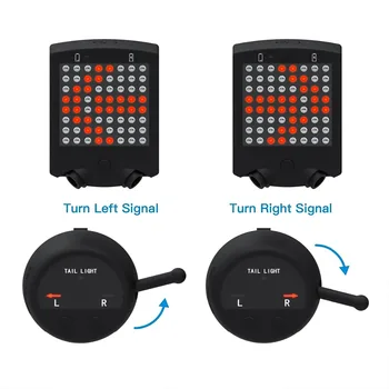 Velosipēdu LED Indikators Velosipēds Aizmugures Lāzera Pagrieziena Signāla Gaismu Bezvadu Tālvadības
