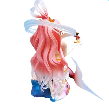 Vienu Gabalu Anime Modelis POP Sirēna Princese Shirahoshi Ar Luffy Rīcības Attēls Statuja Kolekcijas Rotaļlietas Darbvirsmas Apdare Figma