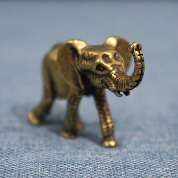 Vintage Brass Ziloņu Mājas Dekoru Rotājumi Amatniecības Miniatūras Figūriņas Galda Dekorēšanas Piederumi Roku Darbs Mini Dzīvniekiem Statuja