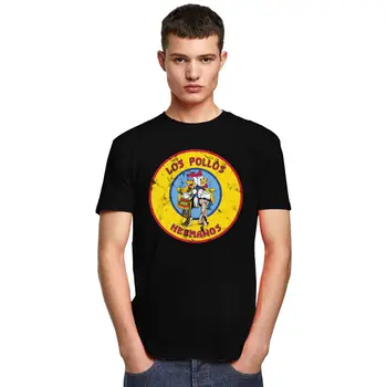 Vintage Vīriešu Problemātisko Breaking Bad T-krekls Īstermiņa Piedurknēm Kokvilnas Los Pollos Hermanos T TV šovs Tee Vistas Brāļi Krekls