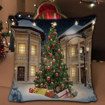 Ziemassvētku īstermiņa lejup spilvens segums 45*45 Spilvendrāna dīvāna spilveniem Spilvens gadījumos, Kokvilnas, Lina spilvendrānas Mājas Dekoru