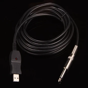 Ģitāra ar DATORU, USB Ierakstīšana Kabeļu Svina Adaptera Pārveidotāja Pieslēgšanas Interfeiss 6.5 mm