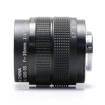 Ķīna 35mm f/1.7 APS-C CCTV Lens+adaptera gredzens+2 Makro Gredzenu+blende P anasonic/O lympus Micro4/3 M4/3 Mirroless Kamera