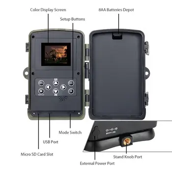 Šūnu Mobilo Medību Kamera 2G MMS, SMS, GSM 16MP 1080P Infrasarkano Bezvadu Nakts Redzamības Savvaļas dzīvnieku Medību Taka Kamera HC801M