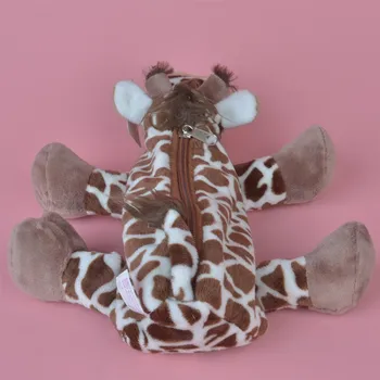žirafe Pildspalvu Kabata Zīmuļu Kastē, Rakstot Gadījumā Studentiem Karikatūra Dzīvnieku Plīša Rotaļlietas, Bērnu Dzimšanas dienas dāvana Monēta Maku Skolas Piederumi