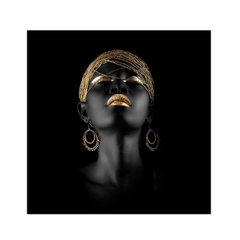 100X100CM Sexy Black Tumša Āda Sievietes Portrets Kanvas Glezna Plakāti un Izdrukas Cuadros Sienas Attēlu dzīvojamā Istaba