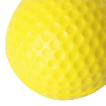 10Pcs Dzeltena, Mīksta, Elastīga, Iekštelpu Prakses PU Golf Ball & 3x Golfa Tees Kafijas Izturīgs Tee Braukšanas Diapazonā 60/ 70/ 80 mm