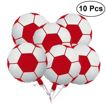 10Pcs Puse Baloni 18 Collu Futbola Alumīnija Folijas gaisa Balons Futbola Metāla Mylar Baloni Dekorēšana