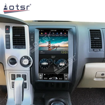 128GB ROM Toyota Tundra Sequoia 2007. - 2013. gadam JBL Android 9.0 Tesla stila Vertikāla ekrāna PX6 Auto GPS Navigācijas Spēlētājs CARPLAY