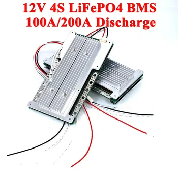 12V 4S BMS 100.A 200A 60A Augsts Tekošā 3.2 V LiFePO4 Litija Akumulatora Enerģijas Uzglabāšanas saules sistēmas PCB Ar Līdzsvaru