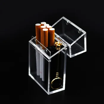 1gb Ins Modes Akrila Caurspīdīgs Cigarešu etvija Metāla Piederumi Biezu Portatīvo Vieglāks Pakete Putekļu necaurlaidīgs Uzglabāšanas Kaste
