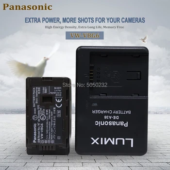 1PC Panasonic VW-VBG6 Kameru Baterijas AG-HMC71MC AG-HMC153MC AG-HMC43MC AG-HMC70U HDC-MDH1GK-K + 1pc DE-A38 lādētāju