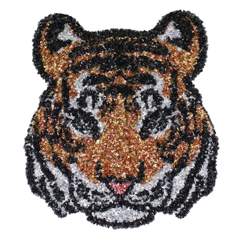 1set Vizuļi Izšūti Liels Tīģeris, Leopards, Ziedu Galvu Piešūt Plāksteri Aplikācijas DIY Džemperis Piederumu