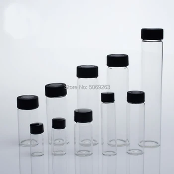2 ml-60mL Stikla Parauga Mēģeni Laboratorijas Reaģentu Pudeles Nelielu Skaidri Pārredzama Medicīna Flakonos Ķīmiskais Eksperiments