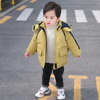 2019 jaunu rudens un ziemas korejiešu bērnu kokvilnas mētelis bērnu polsterēta jaka āra aktivitātēm zēni dūnu jaka kokvilnas bērniem