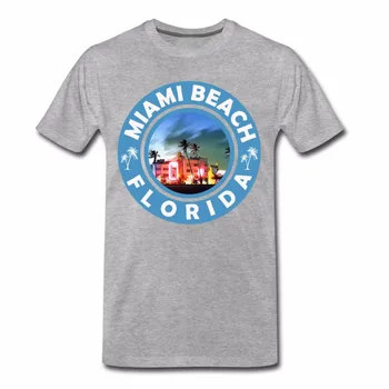 2019 Modes Svešinieks T-Krekls Vīriešiem ar Īsām Piedurknēm Modes Tee Kreklu Miami Beach, Florida Vīriešu T-Krekls Hoodies