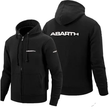 2020NEW Abarth logo rāvējslēdzēju sporta Krekls Vīriešiem Rāvējslēdzēju Hoodies Rudens pelēkā vārna Ziemu Modes Gadījuma Apģērbi