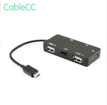 2gab/1gb Micro USB OTG Dual Port Hub & TF/SD Karšu Lasītājs Ar Maksas Portu Planšetdatoru un Mobilo Telefonu