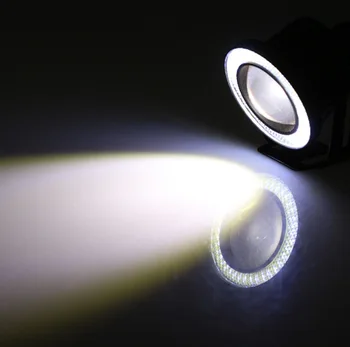 2gab Auto COB 1200LM 30W Gaismas LED Miglas lukturi White Angel Eye DRL Braukšanas Projektoru Signāla Spuldzes Miglas Lukturi Auto Tūnings Auto Lampas