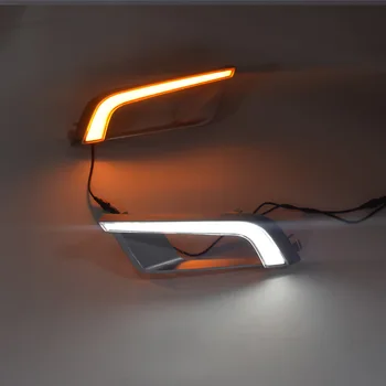 2GAB Ford Ranger Wildtrak 2016 2017 2018 LED dienas gaitas lukturi Dienas Gaismas lukturi dienas gaismas Miglas Vadītājs dzelteno pagriezienu Lampas