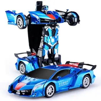 2In1 RC Auto Transformācijas Roboti Sporta Auto Modeli Roboti Rotaļlietas Atdzist Deformācijas Auto Bērniem, Rotaļlietas, Dāvanas Dzimšanas dienā