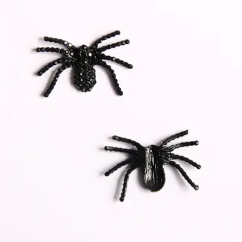 30*20mm flatback rhinestone spider pogu Halloween 10PCS BTN-5633