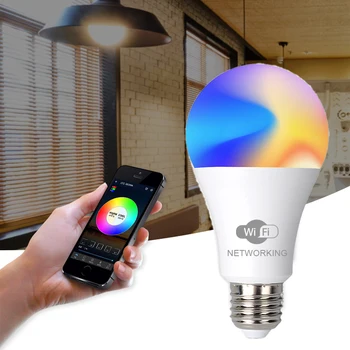3PCS Aptumšojami 10W E27 WiFi Smart Gaismas Spuldze RGB LED Lampas App Darbojas, Alexa, Google Palīgs Laika Balss Kontroles Nakts Apgaismojums