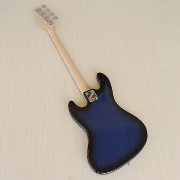 4 stīgu elektriskā ģitāra, zila krāsa basswood ķermeņa 864mm mēroga elektriskā ģitāra, labas kvalitātes