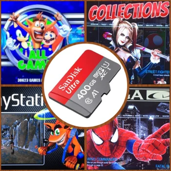 400 GB Retropie SD Karte - Jaunākās Aveņu Pi 3 B+ 30,800+ Spēles! 3D Boxart, Video, Sacensība Stacijas, Multi Emulatori