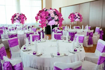 40cm/50cm galda centerpieces bumbu dekoru DIY kāzu fons, mākslīgo ziedu bumbu, orhideja, roze, peonija, zīda ziedu artificials