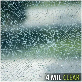 4mil Skaidrs, Drošības un Drošuma Logu Plēves Shatterproof Stikla Aizsardzības Vinila Līmi sprādziendrošas Caurspīdīga Uzlīme 5M