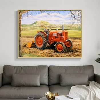 5D Dimanta Glezniecības Pilnībā Kārta Traktoru Priekšstatu Par Rhinestones Izšuvumu Pārdošana Dimanta Mozaīkas Cross Stitch Lauku mājas Dekori